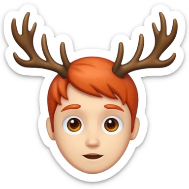 people with antlers sticker