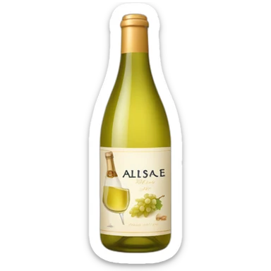 bottle of alsace white wine sticker