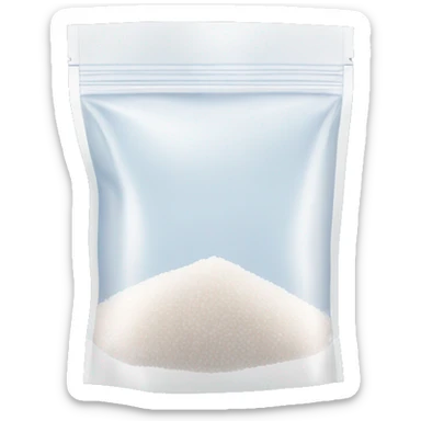 Thin Ziplock bag with white salt sticker