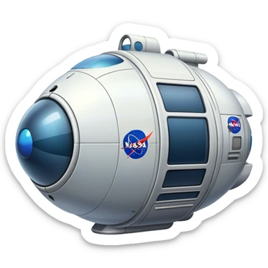 a spaceship capsule, its like a from nasa sticker
