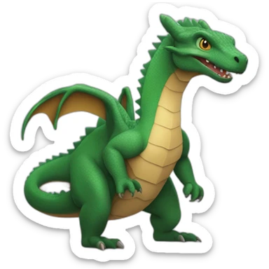 Dragon de Komodo sur un kangourou sticker