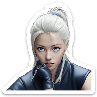 girl with blue eyes sticker