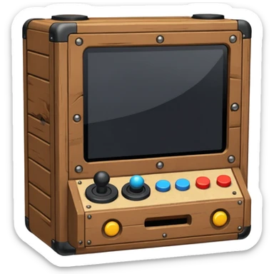 Pixel shooter cabinet sticker