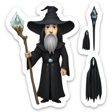 goth wizard sticker