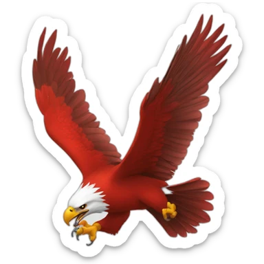 red eagle playing games sticker