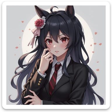 Kuromi character in a photorealistic style, no background sticker