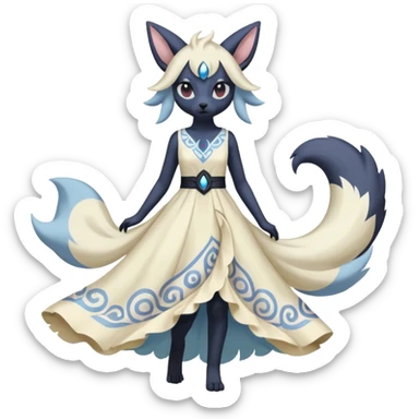 Pastel Absol-Zorua-Umbreon-fusion (full body) sticker