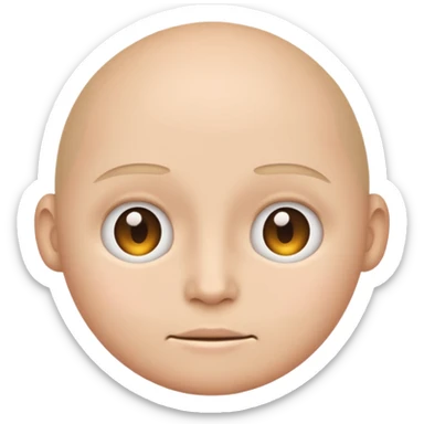 emoji with *NO* eyebrows staring into your soul  sticker