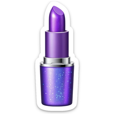 glitter purple lipstick sticker