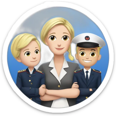 Marine Le Pen a un enfant avec Macron sticker