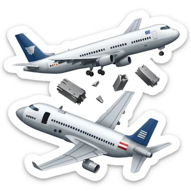 a plane thats about to crash into the world trade center sticker