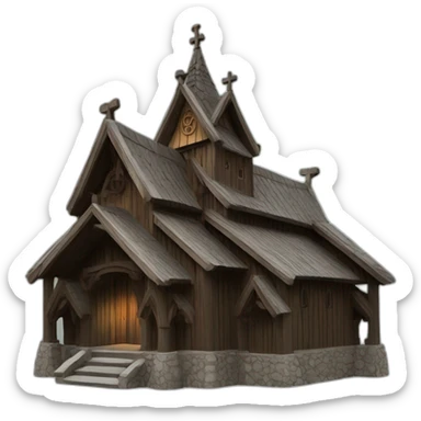 stave church sticker