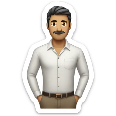 Hombre Saludando enojado  sticker