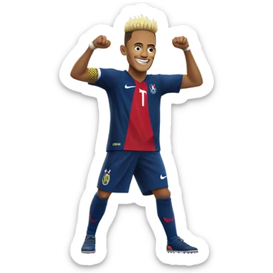 Neymar JR doing rock hands sticker