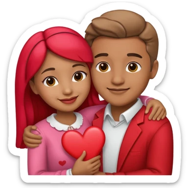 valentines day couple sticker