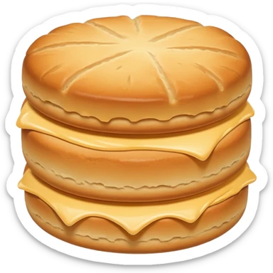 round buttermilk biscuit, soft and airy sticker