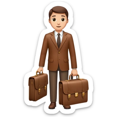 hombre elegante con maletin sticker