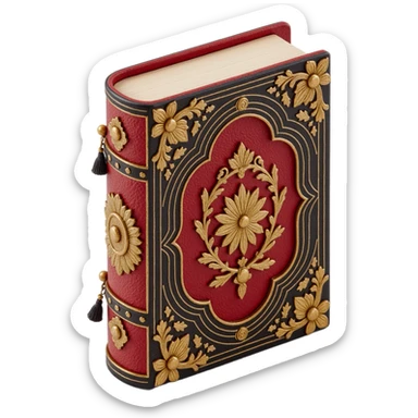 coquette rococo closed hardcover journal sticker