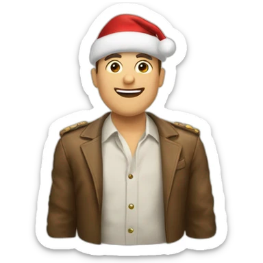 Sapins de Noël porter par le père Noël sticker