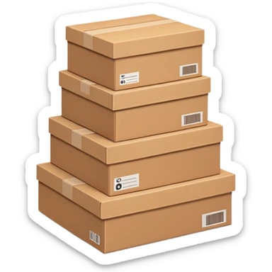 create a realistic emoji showing logistics sticker