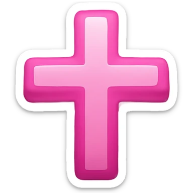 Pink cross mark sticker