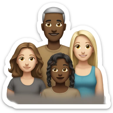 White Family of six sticker