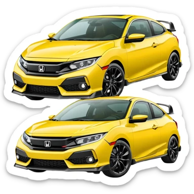honda civic yellow sticker