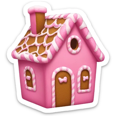 Pink gingerbread house  sticker
