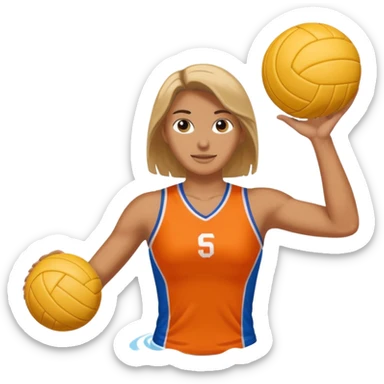 Setting a volleyball  sticker
