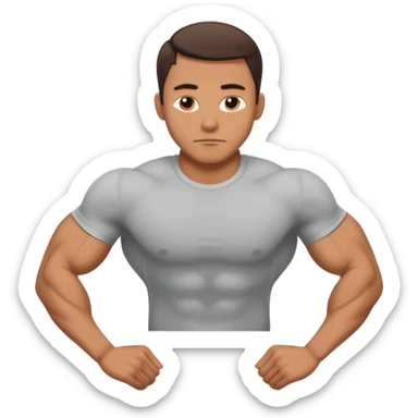 guy workout abs shirt on and plank sticker