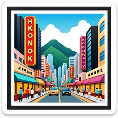 Hongkong Hollywood Street sticker