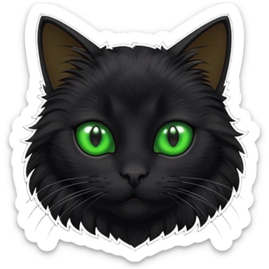 gato preto sticker