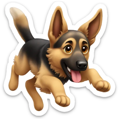 Flying German Shepard  sticker
