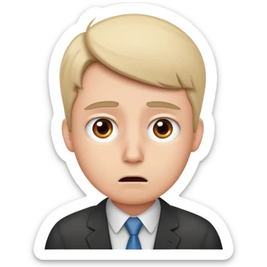 office worker in stress sticker