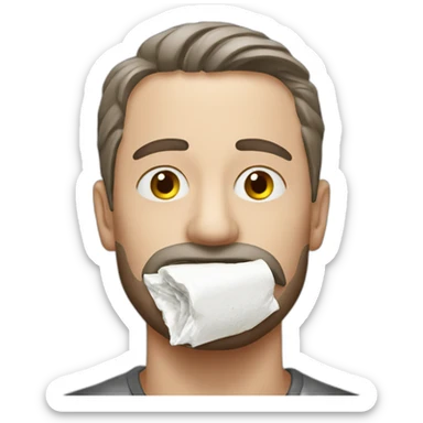 man who takes snus white sticker