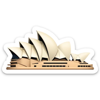 sydney opera house, no frame sticker