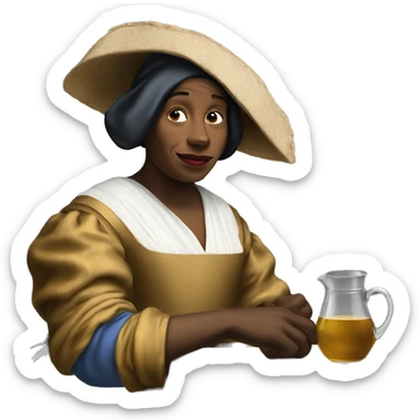 la laitière vermeer sticker