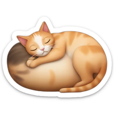 Cat sleeping in the belly of pregnant woman sticker
