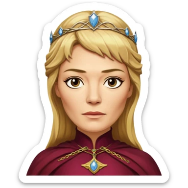 Cersei Lannister 40 years wihtout crown   from Games of throne character face only front face sticker