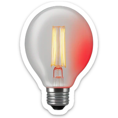 single filament led lamp red sticker