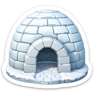 Igloo with curved entrance sticker