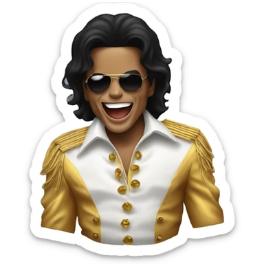 Micheal jackson being funny sticker