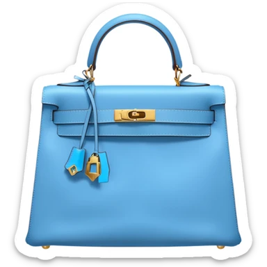 hermes kelly sky blue color bag  sticker