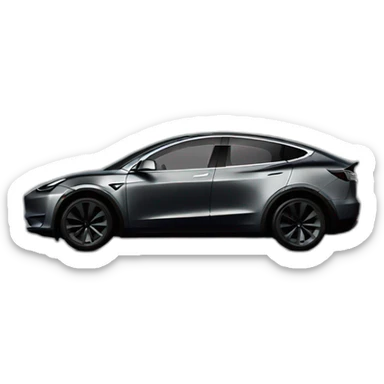Tesla model y side dark grey sticker