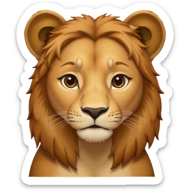 lioness teaching sticker