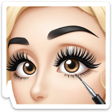 Eyelash extension procedure sticker