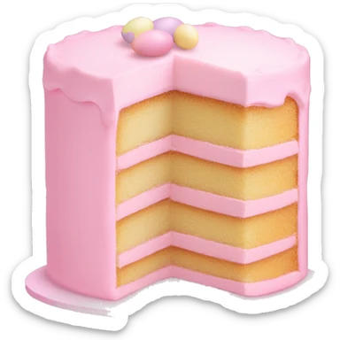 Easter pastel light pink cake sticker