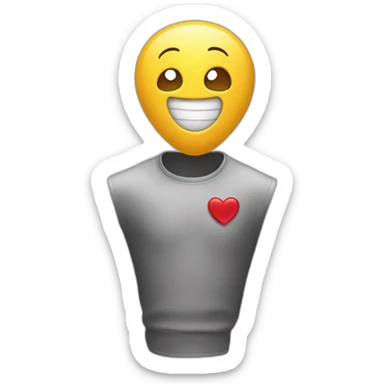 Emoji qui fait la fête avec coeur autour  sticker