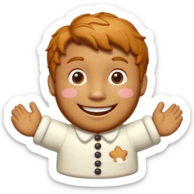 ginger man biscuit sticker