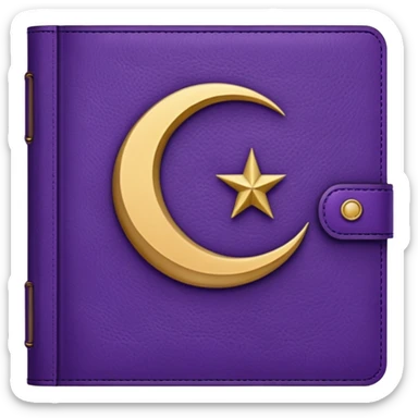 purple diary moon sticker